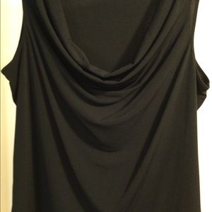 Calvin Klein sleeveless cowl neck black tank